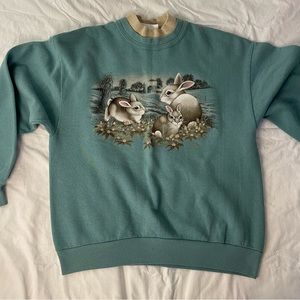 Morning Sun vintage bunnies crewneck